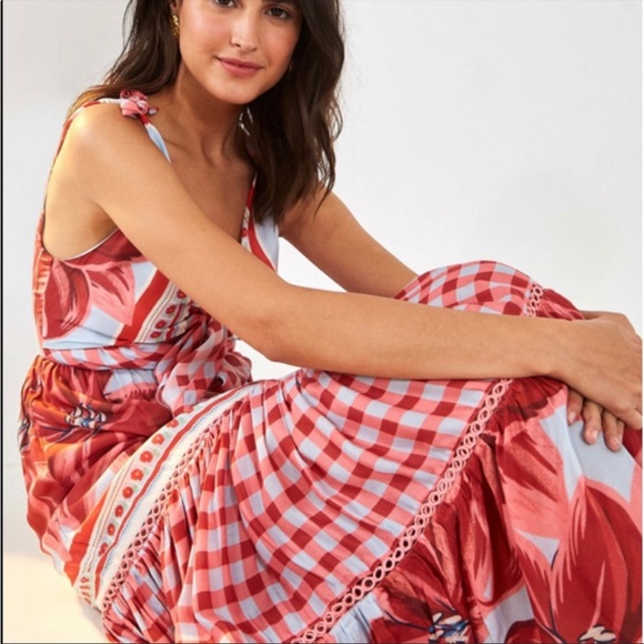 Farm rio Azalea mix midi cutout dress - Picture 5 of 9